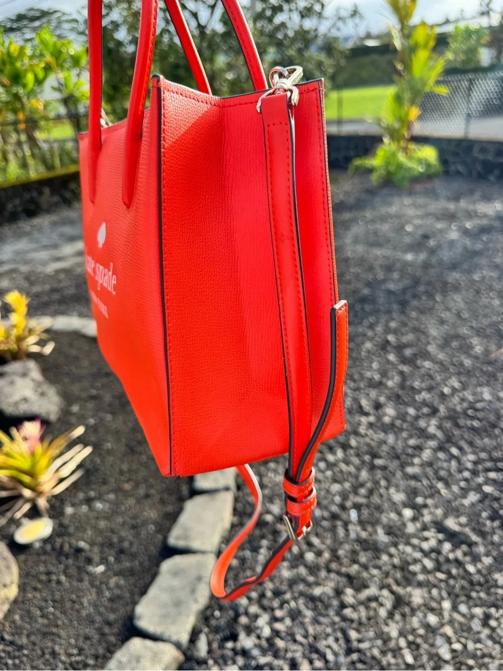 Kate Spade New York Bright red-orange Crossbody/Tote